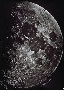 Fotografía de la luna en 1865 de Lewis M. Rutherford
